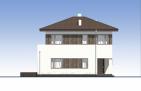 Проект индивидуального двухэтажного жилого дома с балконом